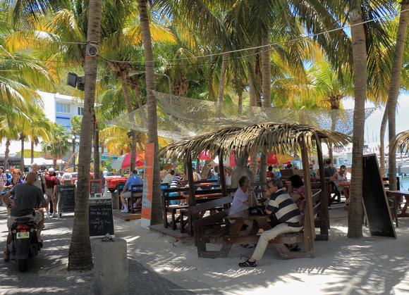 Outdoor restaurants galore in St. Maarten.