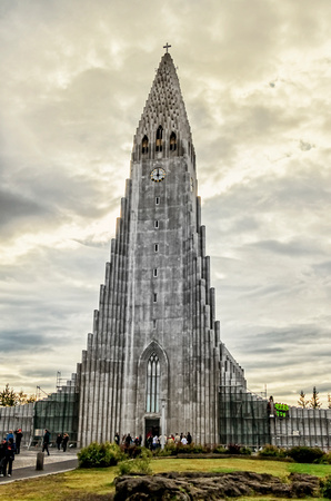 Hallgrímskirkja church is Reykjavík's main landmark and its tower can be seen from almost everywhere in the city.