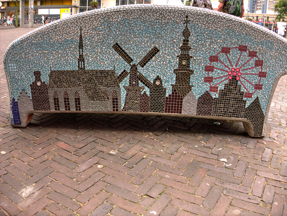 Stone bench in Leiden
